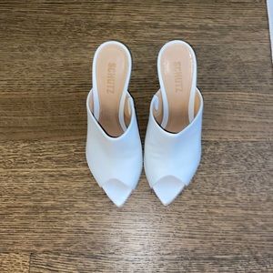 Schutz white heels size 6.5
